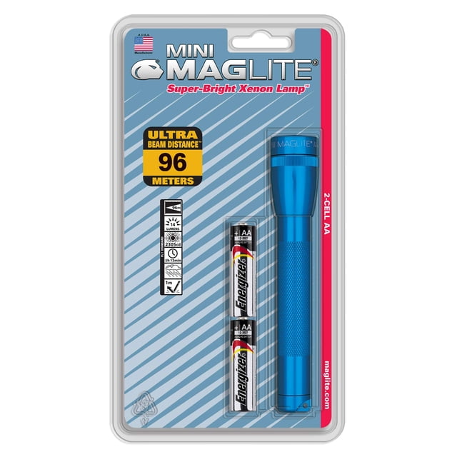 Linterna MagLite Mini incandescente de 2 celdas AA azul