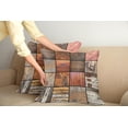 thumbnail image 2 of Ambesonne Boho Throw Pillow Cover 2 Pack, Wooden Timber Door Key, 16", Chocolate Brown, 2 of 5