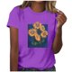 thumbnail image 1 of Tops Cortos para las Mujeres Blusas Impresas Manga Corta Cuello Redondo, Tops de Blusa para las Mujeres Primavera Verano Casual, 1 of 4