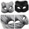 thumbnail image 3 of Unique Bargains 1 Pc Long-haired Foxes Party Mask Gray Plastic, 3 of 5