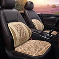 thumbnail image 4 of Cojín lumbar de seda de hielo para coche de verano, cojín lumbar de malla transpirable para masaje, cojín de espalda con cuentas de imitación de jade, asiento de cintura, 4 of 5