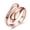 Rose Gold Plated, variant on Platinum Plated Ring Women's Adjustable Plain Drop Statement Polished B530