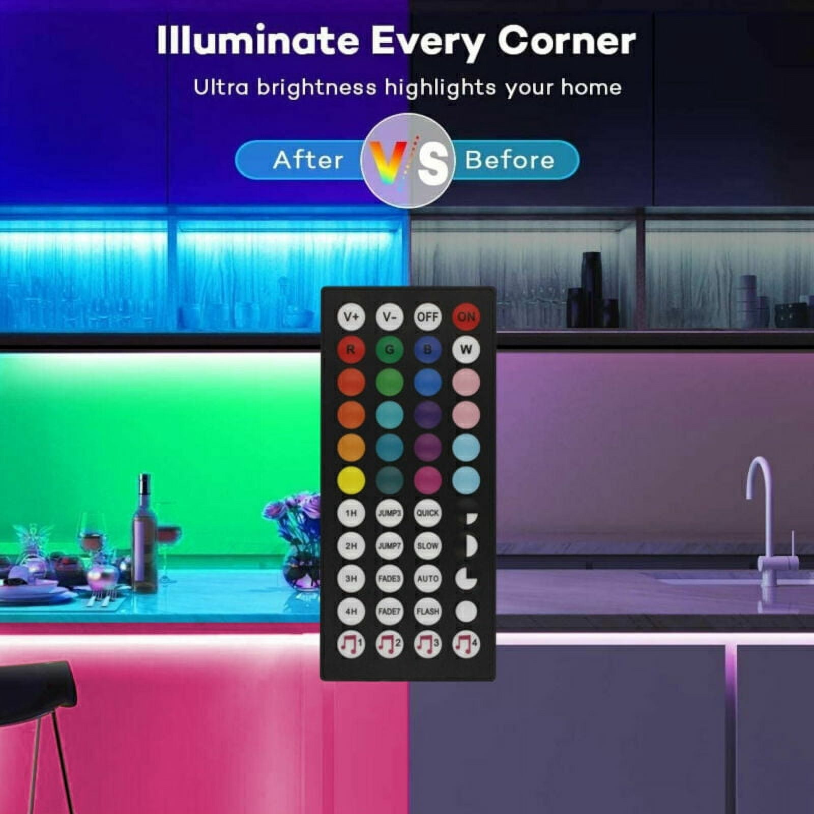 5-20M 5050 RGB LED Strip Bluetooth APP Remote TV Back/Bar Room/home/Xmas Lights