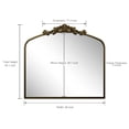thumbnail image 5 of GODCHAR 36"x30" Decorative Mirror Baroque Arched Vintage Bathroom Wall Mirror, 5 of 7