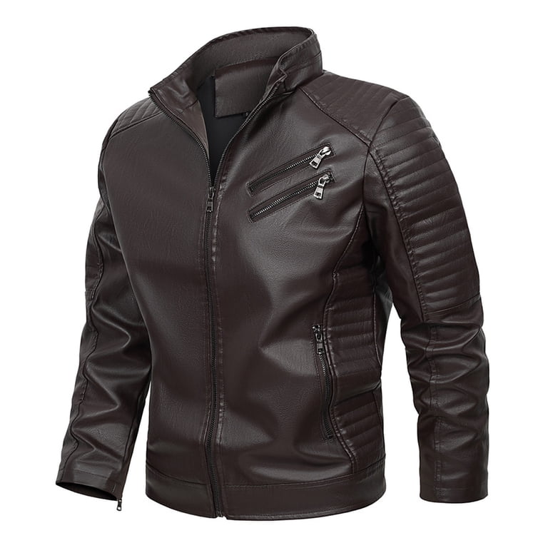 Nmnitkp Jackets for Men Easy Cleaning Care Men's Stand Collar