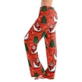 thumbnail image 3 of UDAUDU Christmas Pajama Pants Women Comfort Xmas Print Lounge Pants Drawstring Stretch Casual Pajama Pants 3XL, 3 of 6