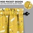 thumbnail image 5 of Kitchen Curtains 36 Inch Short - 3 Panel Set Banana Print, Rod Pocket Window Curtains 100% Polyester, Tropical Fruit Valance for Farmhouse, Cafe, Living Room, Bedroom, Easy Wash, 5 of 6