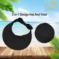 thumbnail image 6 of Women Wide Large Brim Sun Hat 2 in 1 Zip-Off Summer UV Protection Sun Hat Beach Hat Foldable Visor Hat Golf Hat, 6 of 8