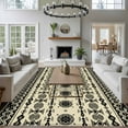 thumbnail image 4 of Black Khaki Boho Area Rugs Collection 8'x10', Vintage Ethnic Tribe Abstract Art Retro Non Slip Indoor Rectangle Throw Runner Rug Floor Mat Carpet for Living Room Dining Table Bedroom Nursery, 4 of 9
