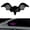 D, variant on Solar Demon Eye LED Car Window Light, Cordless No Drill Solar and USB Powered Devil Eyes Warning Lights for Cars Windshield Rear Window, Bat Shape Design Waterproof Eyes Animated for Car - Color D