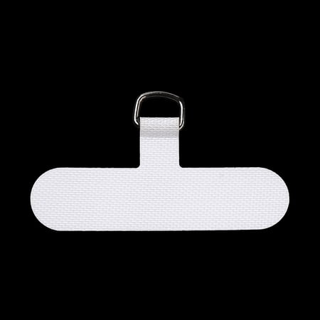 Cloth Mobile Phone Lanyard Patch Phone Strap Connector Replacement Part Tether Tab for Cell Phone Safety T- Shaped White 3.45~3.5x6~6.05x0.06cm Hole: 9x7mm Cloth