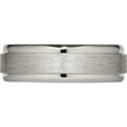thumbnail image 3 of Titanium Brushed Center 7mm Ridged Edge Band (Size 11) Made In China tb453-11, 3 of 5
