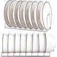 thumbnail image 1 of Plate Storage Rack - 2 Pack Stainless Steel Organizers For Kitchen Cupboard, 1 of 5
