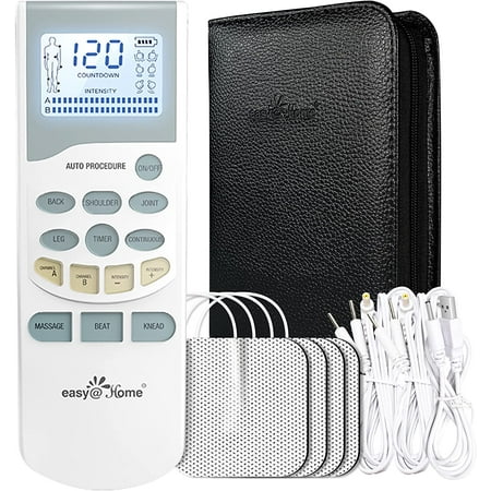 Easy@Home Professional Rechargeable TENS Unit Muscle Stimulator Tens Machine Massager, 2-Output EHE012PRO