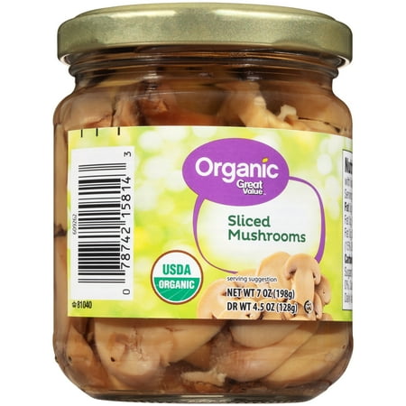 Organic Porcini Mushrooms - (6 Pack) Great Value Organic Sliced Mushrooms, 7 oz