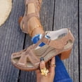 thumbnail image 4 of Closed Toe Sandals for Women 2026 Summer Ankle Strap Orthopedic Wedge Sandals with Arch Support Comfortable Wide Width Beach Sandal Hollow Out Breathable Outdoor Casual Walking Shoes, 4 of 9