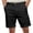 #0361-Black, variant on Solid Twill Cuffed Chino Shorts Button Waist Straight Fit Five Inch Casual Bottoms For Outdoor Daily Wearing Dark Gray S Gift