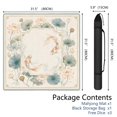 thumbnail image 2 of Ivory Lotus Koi Chinoiserie Mahjong Mat 31.5x31.5 Inch | Non-Slip And Noise Reduction Mah Jong Table Mat Cover with Carrying Bag For Mahjong Lovers, Poker, Board Games And Dominoes, 2 of 7
