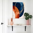 thumbnail image 4 of Canvas Wall Art, Navy Blue Burnt Orange Framed Canvas Prints for Bathroom Hallway, Boho Art Modern Geometric Small Gallery Wrapped Wall Decor for Home Office, Gifts, 8"x10" Ship Next Day, 4 of 8