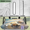 thumbnail image 6 of Yuyamidu Beach Sea Turtle Golf Cart Seat Covers for 2 Seats Seaside Golf Cart Towel Seat Covers with Front Pockets Breathable Club Car Golf Cart Accessories Cooling in Summer, 6 of 7