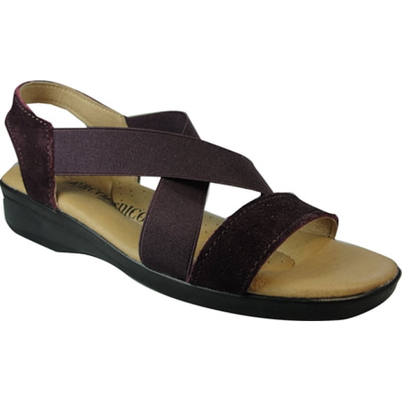 Women's Arcopedico Monterey Strappy Sandal Purple Suede/Elastic 36 M