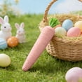 thumbnail image 1 of Weloille Easter Cotton Rope Carrot Decoration 1 Piece, Handmade Rustic Woven Spring Ornament, Cute Realistic Holiday Decor Accessory, for Home Mantel Easter Party Table Tiered Tray Display, 1 of 7