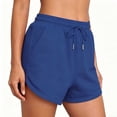 thumbnail image 2 of Wensltd Women Shorts Drawstring Elastic Waist Comfy Running Shorts With Side Pockets Summer Beach Casual Wear, 2 of 4