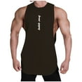 thumbnail image 3 of VBTAPA Men's Workout Tank Tops Gym Cut Off Sleeveless T Shirt Bodybuilding Fitness Muscle Athletic Tank Top Athletic Fitness Undershirts Daily Sales of The Day Prime Today Brown XXXL, 3 of 8
