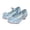 Blue, variant on Croc Sandals Kids Sandals Boys Girls Slide Summer Non-slip Toddler Slippers with Adjustable Straps for Indoor & Outdoor,Silver,Size 12