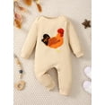 thumbnail image 6 of BemeyourBBs Newborn Boy Girl Chicken Outfits Overalls Rib Knit Romper One Piece Long Sleeve Farm Rooster Jumpsuit Bodysuit Infant Spring Fall Winter Clothes, 6 of 9