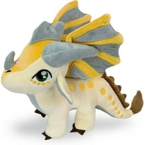 Fedpow Wings of Fire Dragon Wings Dragon Plush Toys Stuffed Animal Plushies Cute Dragon Figure Merch Present(Silver Gold)