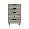 thumbnail image 3 of Naomi Home Mobile 5-Drawer Wood File Storage Cabinet, Gray Oak, 3 of 8