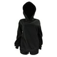 thumbnail image 6 of Women's 2 Piece Lounge Sets Casual Long Sleeve Hooded Pullover Sweatshirt and Shorts Sets Sweatsuit with Pockets, 6 of 7