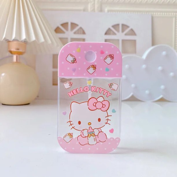 Sanrio-botella de plástico con pulverizador, colgante portátil de viaje, Kawaii, HelloKitty, Cinnamoroll, My Melody, ABS, Anime, regalo para niña, 45ML