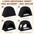 thumbnail image 4 of Bed Tents for Kids and Adults, Portable 100% Breathable and 93% Blackout Dream Play Tent, 3 Doors Big Privacy Space Sleeping Canopy for Floor or Twin Full Queen Sizes Bed, 4 of 8