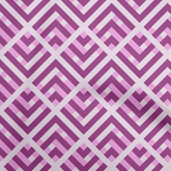 oneOone Cotton Cambric Purple Fabric Geometric Sewing Fabric By The Yard Printed Diy Clothing Sewing Supplies 56 Inch Wide