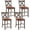 Gray, variant on Costway Rubber Wood X-Back Bar Stools Set of 2 with Upholstered Cushioned Seats & Footrests Dark Brown and Cream