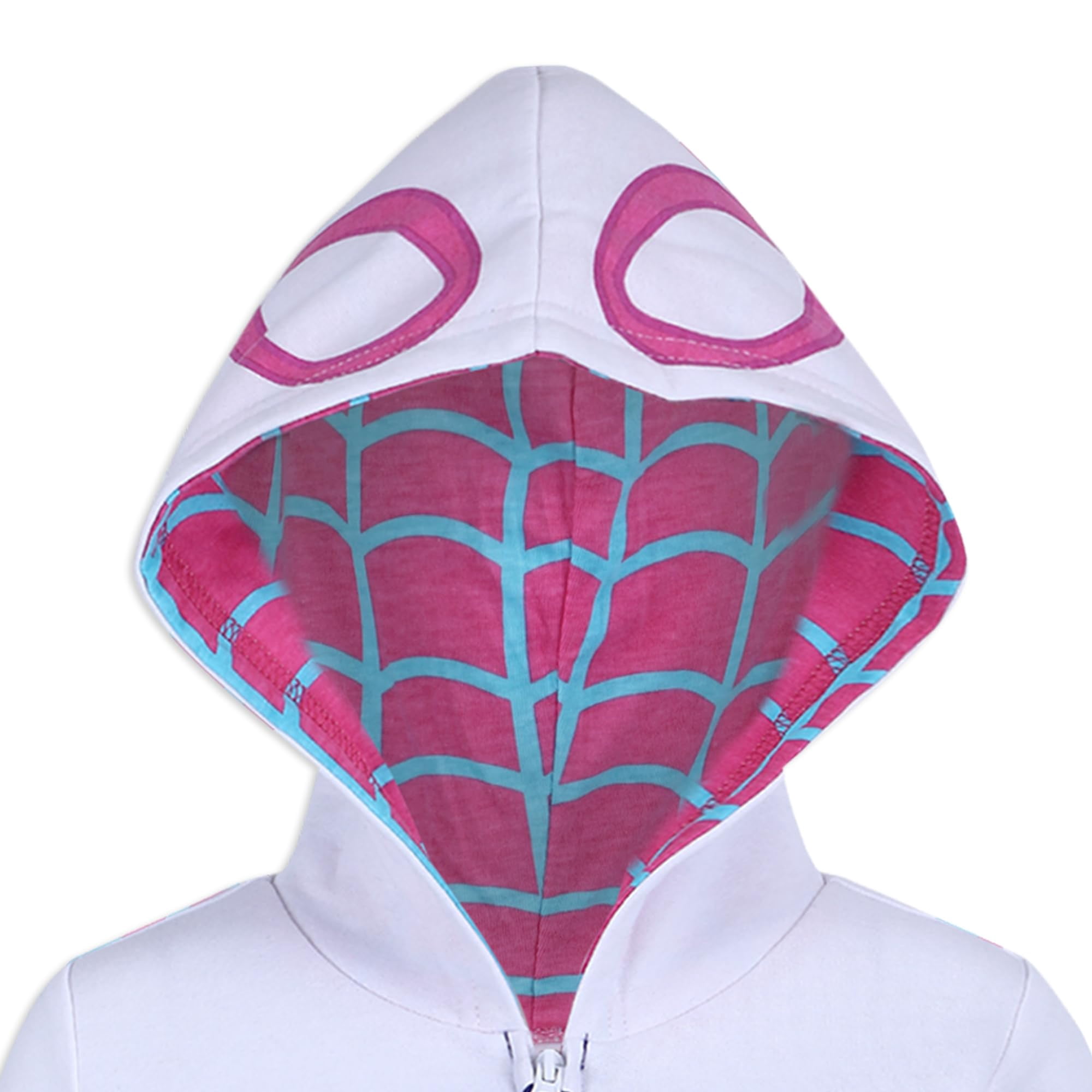 Marvel Spider-Gwen Ghost Spider Zip Up Hooded Sweatshirt and Pants Set (Girls), 2 Piece Set, Sizes 2T-7