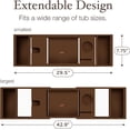 thumbnail image 2 of Luxury Bamboo Bathtub Tray Caddy - Expandable and Foldable Nonslip Bath Caddy with Book/Tablet and Wine Glass Holder - Gift for Her or Him by Bambüsi, 2 of 10