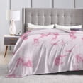 thumbnail image 4 of Wijzvio Pink Marble Throw Blanket Soft Fuzzy Fleece Blanket For Couch Bed Living Room Decoration 80"X60", 4 of 9