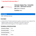thumbnail image 2 of Alternator Adapter Plug - Compatible with 2005 - 2009 Buick LaCrosse 2006 2007 2008, 2 of 2