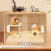 Wooden Chicken Brooder Box,Brooder box for chicks with handle, Push-Pull Chicken Brooder for Chicks, Hamsters, Turtles, Reptiles