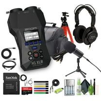 Zoom H1 XLR Portable Audio Recorder for Video Bundle With Zoom ZDM-1 Podcast Mic Pack   Memory Card microSDXC Extreme Pro 64GB   10ft USB Type A to USB Type C cable - Black   More