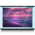 thumbnail image 3 of Aquarium Background Stickers  - Beach Sunset Pink Wave - Fish Tank Reptile Terrarium Decor Poster, 3 of 6