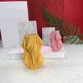 thumbnail image 5 of Geometric Irregular Mode Rotate Candle Silicone Stripe Pillar Modern Utensils, 5 of 5