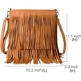 thumbnail image 7 of Vintage Fringe Purse Fringe Hobo Bags for Women Vegan Leather Tassel Hippie Crossbody Bag, 7 of 7