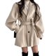 thumbnail image 2 of Gabardina informal para mujer, abrigo cálido, chaqueta larga de invierno, prendas de vestir, 2 of 3