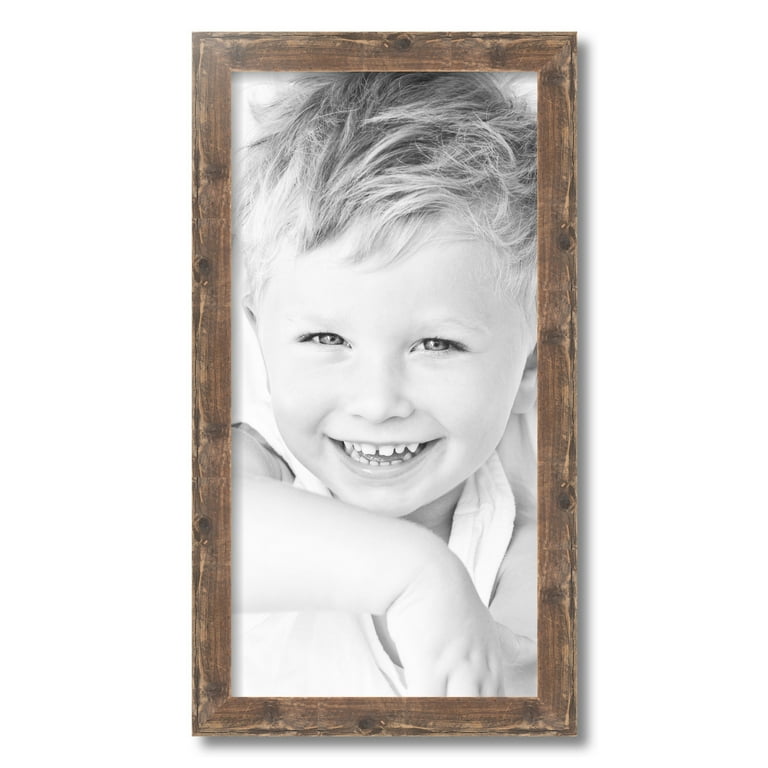ArtToFrames 12 x 24 Real Reclaimed Light Brown Barnwood Picture Frame 12x24 inch Brown Wood Poster Frame WOM 4813