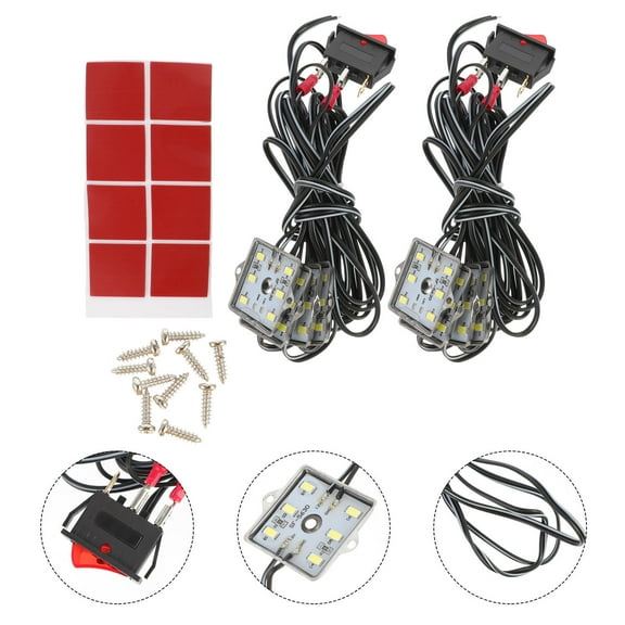 Niceauty 8pcs Truck Bed Light Kit Energy-saving Rubber for Boat Owners Utility