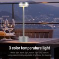 thumbnail image 3 of Lámpara De Mesa Inalámbrica Con Control Táctil Lámpara De Escritorio LED Recargable Portátil Con Atenuación De 3 Colores Para El Hogar, Dormitorio, Oficina, Dormitorio,, 3 of 8